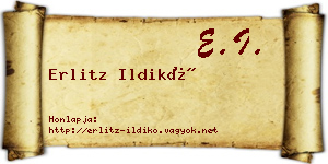 Erlitz Ildikó névjegykártya